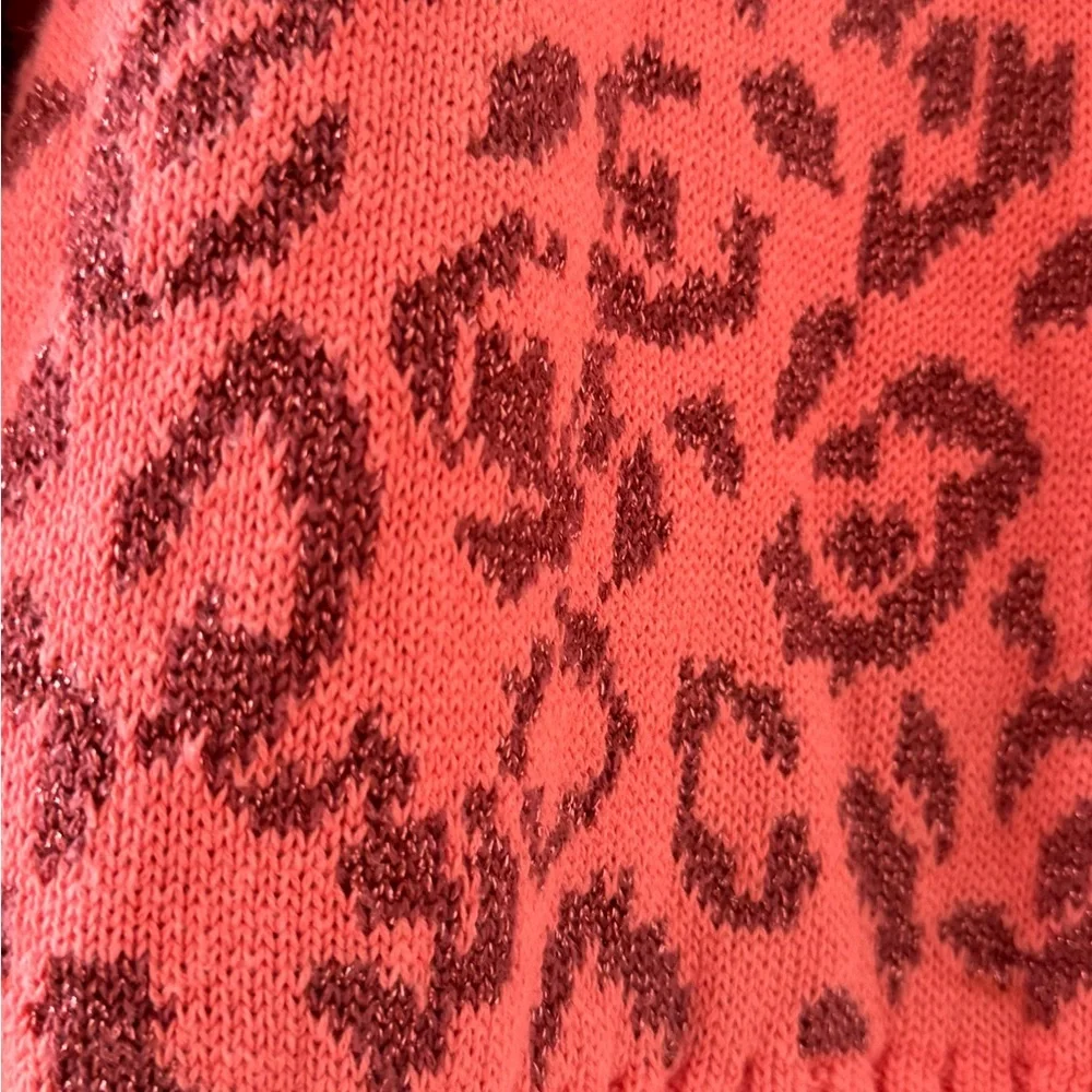 Kate Spade Leopard Print Cardigan Preppy  Barbiecore